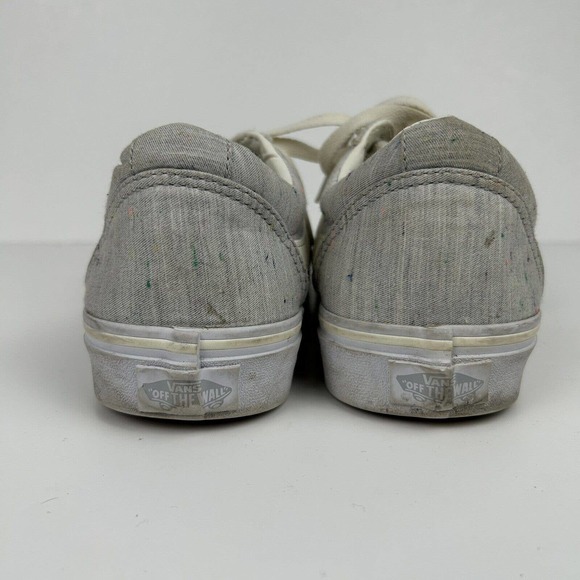 Vans Shoes Womens 7.5 Off The Wall Old Skool Sneaker 500714 Gray Canvas Lace Up - Picture 8 of 12